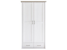 Kleiderschrank >Lebbie< in Pinie-Weiß;Trüffel - 106x201x55cm (BxHxT)