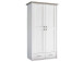 Kleiderschrank >Lebbie< in Pinie-Weiß;Trüffel - 106x201x55cm (BxHxT)