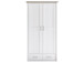 Kleiderschrank >Lebbie< in Pinie-Weiß;Trüffel - 106x201x55cm (BxHxT)