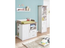 Wickelkommode >Lebbie< in Pinie Weiß - 106x102x75cm (BxHxT)