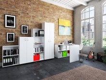 Büro-Set >Trio< in Weiß - 228x186,5x34,5cm (BxHxT)