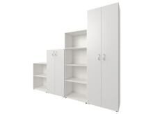 Büro-Set >Trio< in Weiß - 228.1x76x34.5cm (BxHxT)