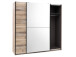 Schwebetürenschrank >Renfrew< in Old Style hell - 215x210x63cm (BxHxT)