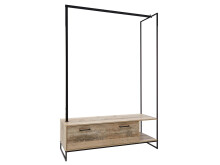 Kompaktgarderobe >Renfrew< in Old Style hell aus Metall - 137x186x50cm (BxHxT)