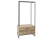 Kompaktgarderobe >Renfrew< in Old Style hell aus Metall - 76x154x50cm (BxHxT)