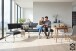 Eckbank >Muvo I< in Schwarz aus Rindsleder - 200x86x60cm (BxHxT)