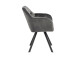 Armlehnstuhl >Lorin I< in Dunkelgrau aus Metall - 57,5x81,5x61,5cm (BxHxT)