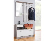 Garderoben-Set >Renton< in Strukturbeton Nachbildung - 100x180x25cm (BxHxT)