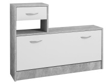 Garderoben-Set >Renton< in Strukturbeton Nachbildung - 100x180x25cm (BxHxT)