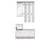 Garderoben-Set >Renton< in Strukturbeton Nachbildung - 100x180x25cm (BxHxT)