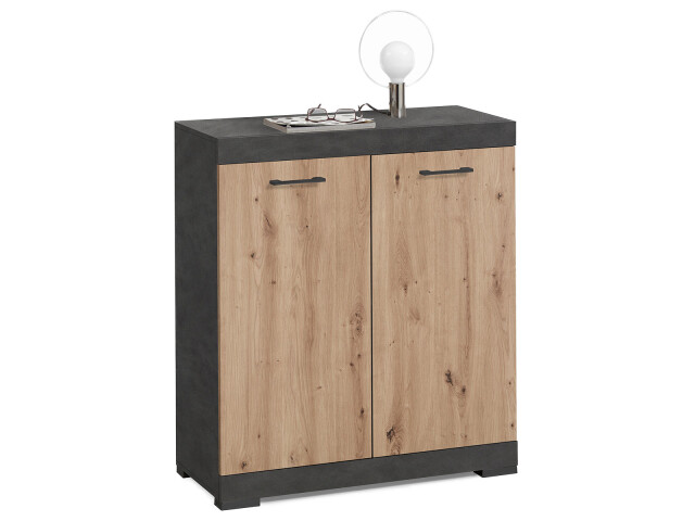 Kommode >Birkenhead< in Matera / Artisan Eiche Nachbildung - 80x90x35cm (BxHxT)