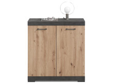 Kommode >Birkenhead< in Matera / Artisan Eiche Nachbildung - 80x90x35cm (BxHxT)