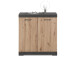 Kommode >Birkenhead< in Matera / Artisan Eiche Nachbildung - 80x90x35cm (BxHxT)