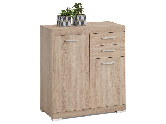 Kommode >Birkenhead II< in Eiche - 80x90x35cm (BxHxT)