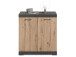 Kommode >Birkenhead< in Matera Artisan Eiche - 80x90x50cm (BxHxT)
