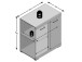 Kommode >Birkenhead< in Matera Artisan Eiche - 80x90x50cm (BxHxT)