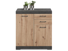 Kommode >Birkenhead< in Matera Artisan Eiche - 80x90x50cm (BxHxT)