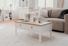 Couchtisch >Batley< in Weiß - 100x40x55cm...