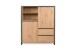 Highboard >Arvada< in Artisan Eiche aus MDF - 120x140x40cm (BxHxT)