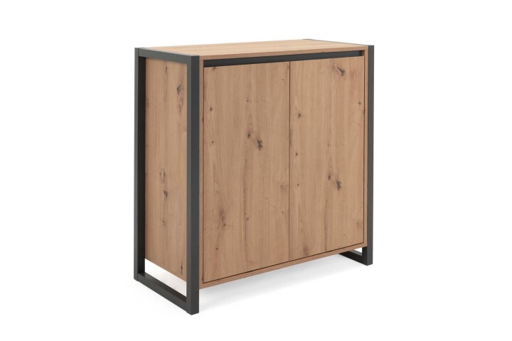 Kommode >Arvada< in Artisan Eiche aus MDF - 80x88x40cm (BxHxT)