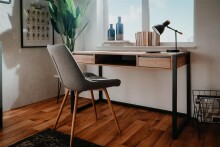 Schreibtisch >Arvada< in Artisan Eiche aus MDF -...