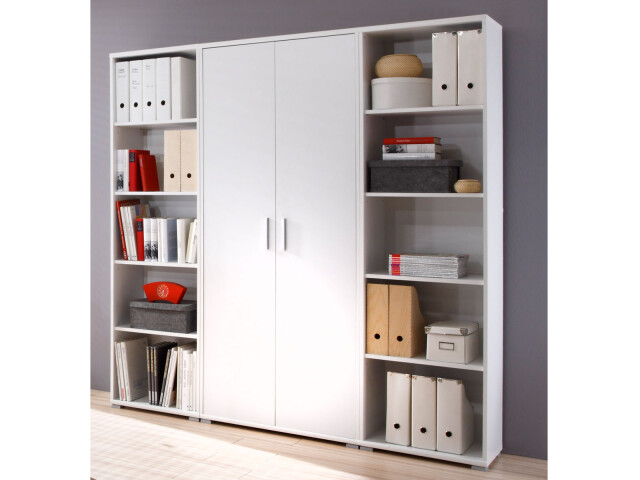 Büro-Set >Clermont< in Weiß - 184x186x35cm (BxHxT)