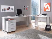Büro-Set in Weiß aus Metall