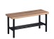 Sitzbank >Würselen< in Eiche braun aus MDF - 80x41x30cm (BxHxT)