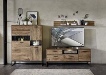 TV-Board >Manhattan< in Haveleiche Cognac - 156x62x48cm (BxHxT)