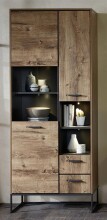 Wohnwand >Manhattan< in Haveleiche Cognac - 320x196x48cm (BxHxT)