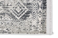 Teppich in Grau/Creme Bordüre aus 50% Viskose, 50% Acryl - 150x80x0,6cm (LxBxH)