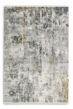 Teppich in Anthrazit/Creme Allover - 200x140x0,6 (LxBxH)