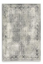 Teppich in Grau/Creme Bordüre aus 50% Viskose, 50%...