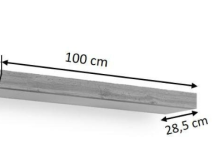 Wandboard >Fantasia< in Weiß - 100x8x29cm...