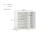 Schuhschrank >Glossy< in Weiß Hochglanz - 120x115x34cm (BxHxT)