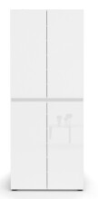 Schuhschrank >Glossy< in Weiß Hochglanz - 80x200x34cm (BxHxT)