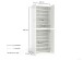 Schuhschrank >Glossy< in Weiß Hochglanz - 80x200x34cm (BxHxT)