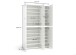 Schuhschrank >Glossy< in Weiß Hochglanz - 120x200x34cm (BxHxT)