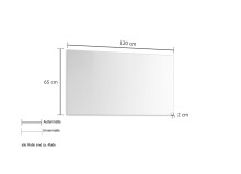 Wandspiegel >Glossy< in Weiß - 120x65x2cm (BxHxT)