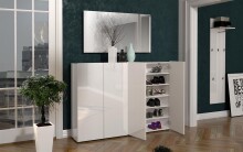 Wandspiegel >Glossy< in Weiß - 120x65x2cm (BxHxT)