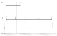 Wohnwand >Incontro< in Pereira/weiß Hochglanz - 265x181x40cm (BxHxT)