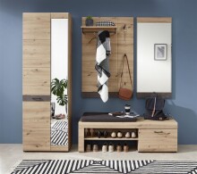Sitzbank >Wally< in Artisan Eiche aus MDF - 140x48x38cm (BxHxT)
