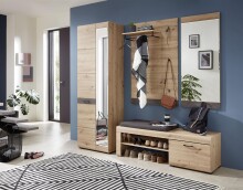Sitzbank >Wally< in Artisan Eiche aus MDF - 140x48x38cm (BxHxT)