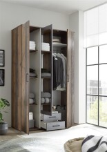 Kleiderschrank >Cilli< in Old Style - 120x197x54cm (BxHxT)