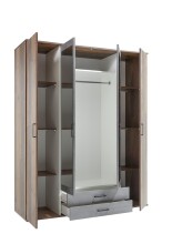 Kleiderschrank >Cilli< in Old Style - 159x197x54cm (BxHxT)