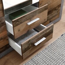 Kleiderschrank >Stern< in Betonoxid - 151x198x55cm (BxHxT)