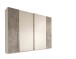 Kleiderschrank >Ketty< in Weiß / Beton - 270x225x61cm (BxHxT)