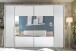 Kleiderschrank >Mega< in Weiß / Spiegel - 312x226x61cm (BxHxT)