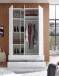 Kleiderschrank >Suzette< in Weiß - 126x208x57 (BxHxT)