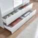 Kleiderschrank >Suzette< in Weiß - 126x208x57 (BxHxT)